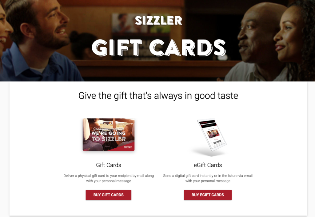 sizzler gift cards